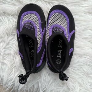 Kids Sea Sox Size 10 Water Shoes - Black and Purple